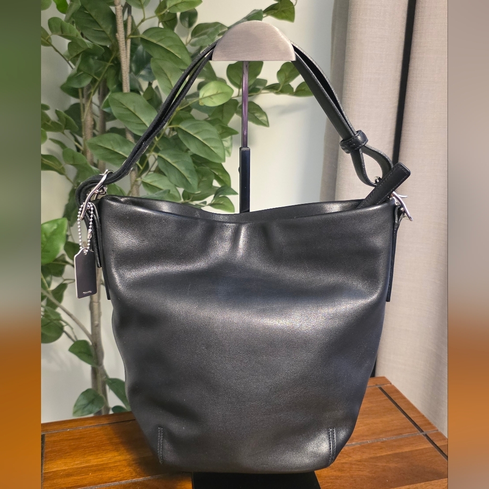 COACH Vintage Legacy Black Leather Soho Hobo Bucket Shoulder Bag - 9186